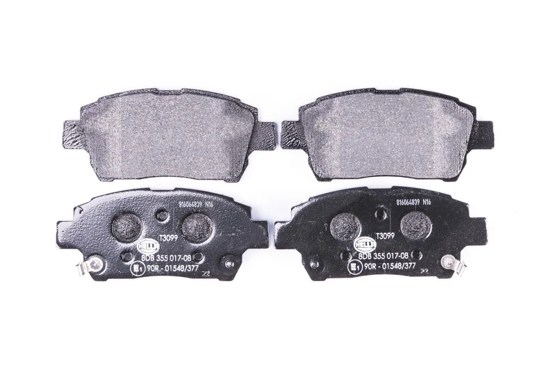 HELLA 8DB 355 017-081 Brake pad set - with acoustic wear warning - T3099 - for e.g. TOYOTA