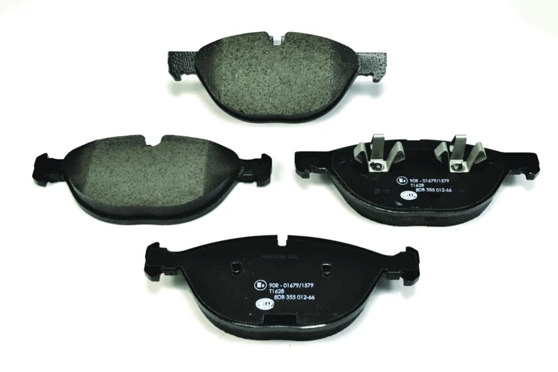 HELLA 8DB 355 012-661 Brake pad set - prepared for wear indicator - T1628 - for e.g. BMW