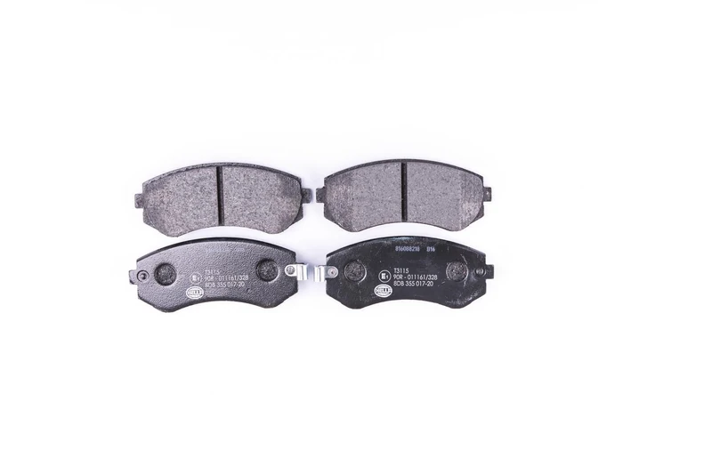 HELLA 8DB 355 017-201 Brake pad set - with acoustic wear warning - T3115 - for e.g. NISSAN