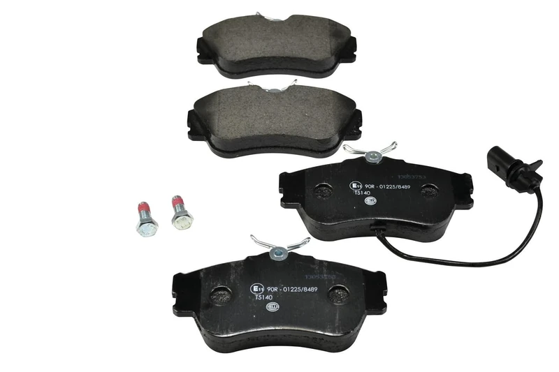 HELLA 8DB 355 018-621 Brake pad set - with integrated wear warning contact - T5140 - for e.g. VOLKSWAGEN