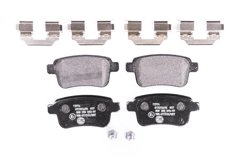 HELLA 8DB 355 013-971 Brake pad set - not prepared for wear indicator - T1774 - for e.g. RENAULT
