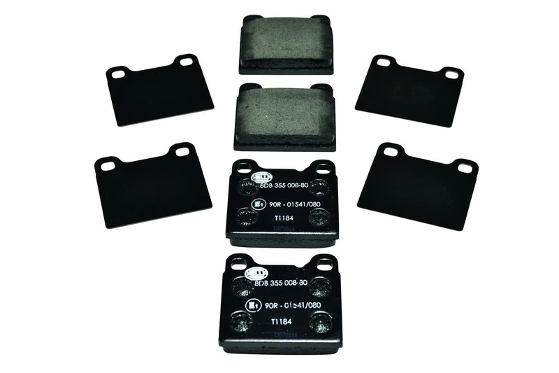 HELLA 8DB 355 008-801 Brake pad set - not prepared for wear indicator - T1184 - for e.g. VOLVO