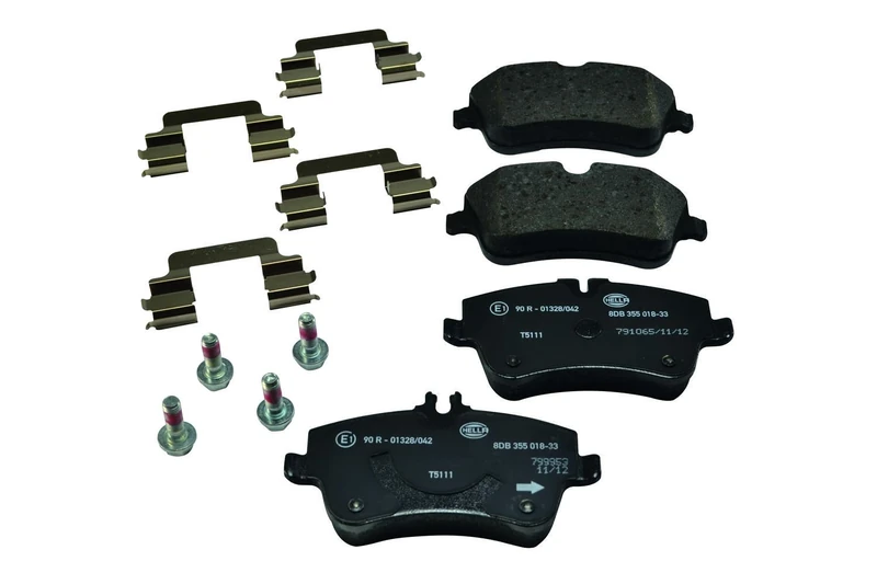 HELLA 8DB 355 018-331 Brake pad set - prepared for wear indicator - T5111 - for e.g. MERCEDES-BENZ