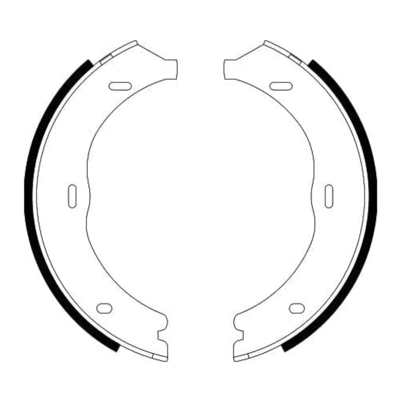 HELLA 8DA 355 050-561 Brake Shoe Set, parking brake - H9685 - for e.g. MERCEDES-BENZ