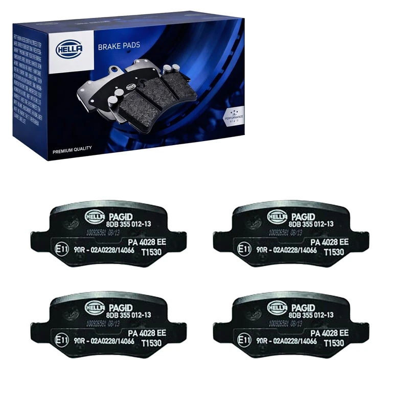 HELLA 8DB 355 012-131 Brake pad set - not prepared for wear indicator - T1530 - for e.g. MERCEDES-BENZ