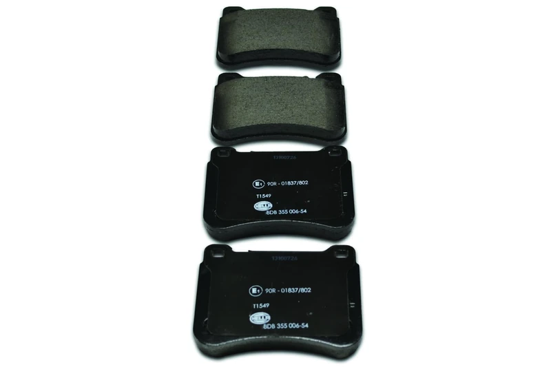 HELLA 8DB 355 006-541 Brake pad set - prepared for wear indicator - T1549 - for e.g. MERCEDES-BENZ