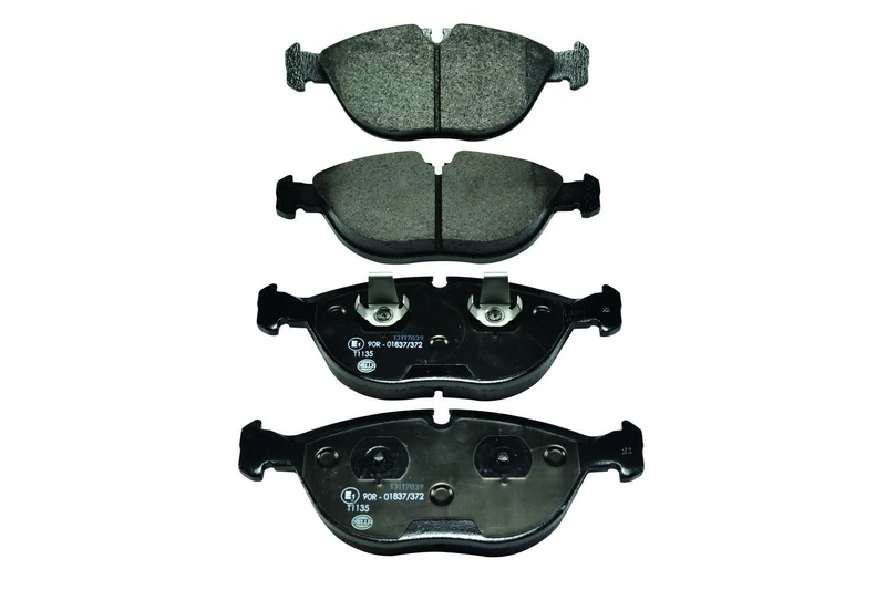 HELLA 8DB 355 008-261 Brake pad set - prepared for wear indicator - T1135 - for e.g. ALPINA / AUDI / BENTLEY / BMW / CHRYSLER