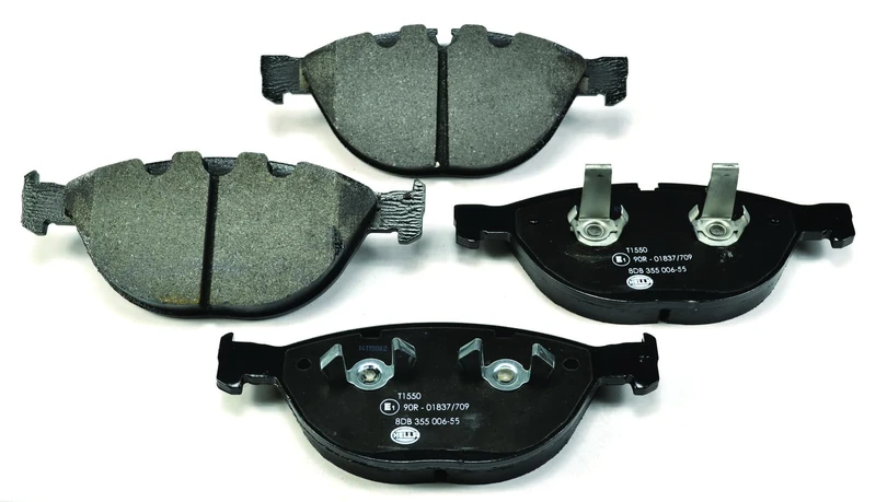 HELLA 8DB 355 006-551 Brake pad set - prepared for wear indicator - T1550 - for e.g. BMW / ROLLS-ROYCE