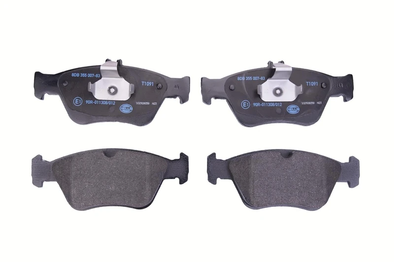 HELLA 8DB 355 007-831 Brake pad set - prepared for wear indicator - T1091 - for e.g. MERCEDES-BENZ
