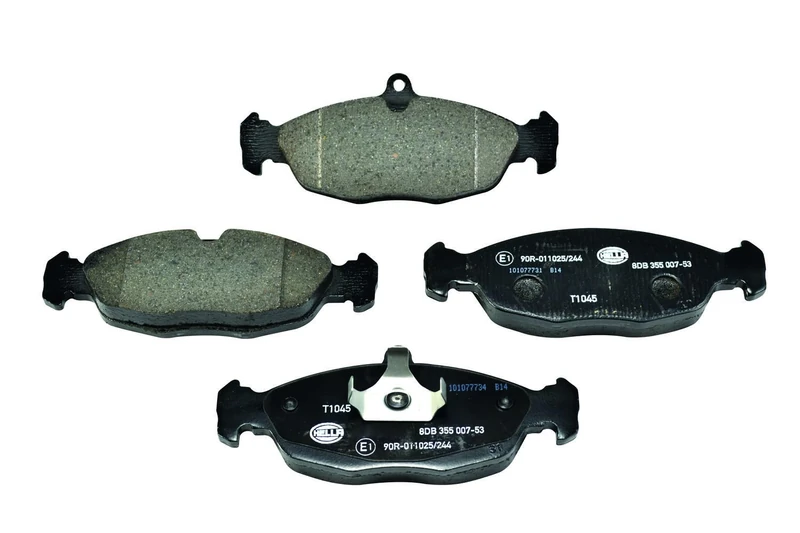 HELLA 8DB 355 007-531 Brake pad set - prepared for wear indicator - T1045 - for e.g. CHEVROLET / DAEWOO / FSO / HOLDEN