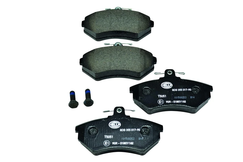 HELLA 8DB 355 017-901 Brake pad set - not prepared for wear indicator - T5051 - for e.g. AUDI / CHERY / SEAT / VOLKSWAGEN