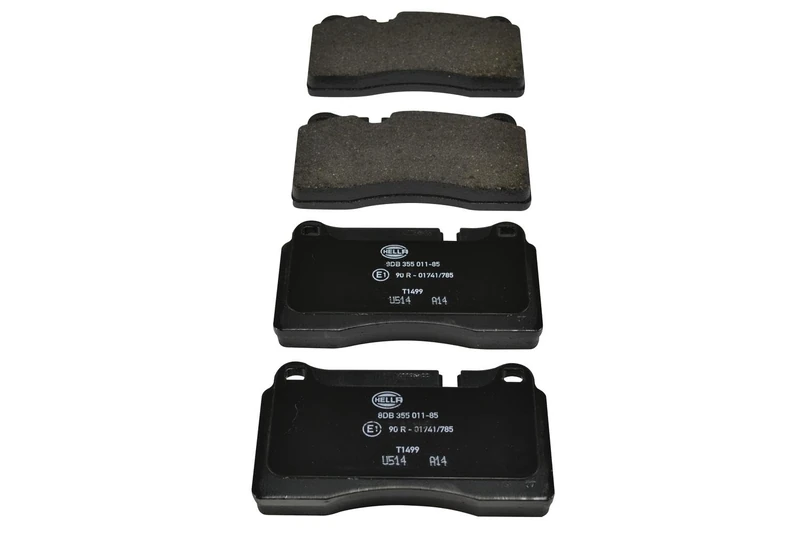 HELLA 8DB 355 011-851 Brake pad set - prepared for wear indicator - T1499 - for e.g. VOLKSWAGEN