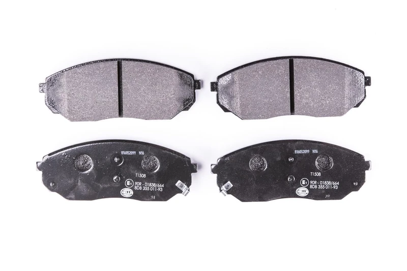 HELLA 8DB 355 011-931 Brake pad set - with acoustic wear warning - T1508 - for e.g. KIA