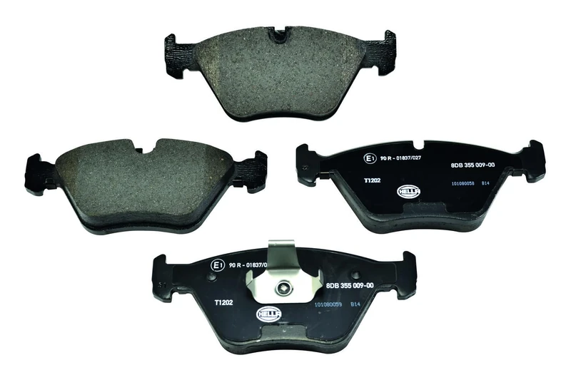 HELLA 8DB 355 009-001 Brake pad set - prepared for wear indicator - T1202 - for e.g. BMW / MG / ROVER / WIESMANN - Image 1