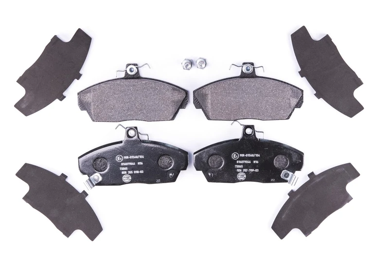HELLA 8DB 355 018-031 Brake pad set - with acoustic wear warning - T5065 - for e.g. HONDA / MG / ROVER