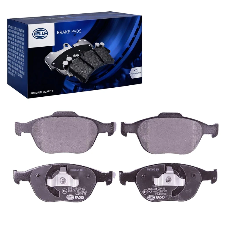 HELLA 8DB 355 009-561 Brake pad set - not prepared for wear indicator - T1261 - for e.g. FORD