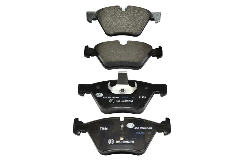HELLA 8DB 355 015-031 Brake pad set - prepared for wear indicator - T1926 - for e.g. BMW