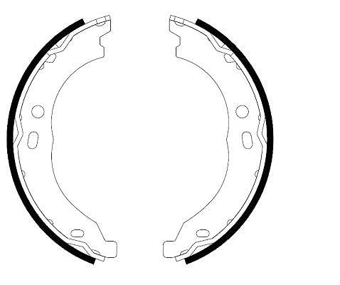 HELLA 8DA 355 050-751 Brake Shoe Set, parking brake - H9925 - Brake System: Bendix - for e.g. CITROEN / FIAT / PEUGEOT