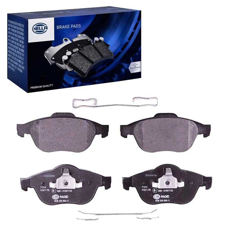 HELLA 8DB 355 009-111 Brake pad set - not prepared for wear indicator - T1214 - for e.g. RENAULT