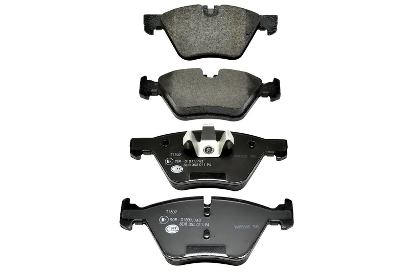 HELLA 8DB 355 011-941 Brake pad set - prepared for wear indicator - T1509 - for e.g. BMW
