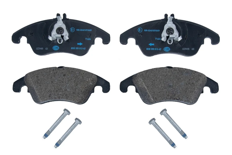 HELLA 8DB 355 012-621 Brake pad set - prepared for wear indicator - T1624 - for e.g. MERCEDES-BENZ