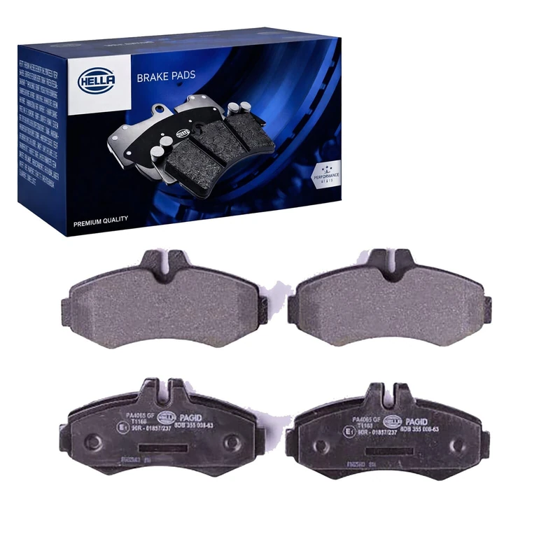 HELLA 8DB 355 008-631 Brake pad set - prepared for wear indicator - T1168 - for e.g. MERCEDES-BENZ