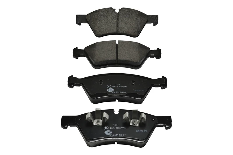 HELLA 8DB 355 012-011 Brake pad set - prepared for wear indicator - T1516 - for e.g. MERCEDES-BENZ