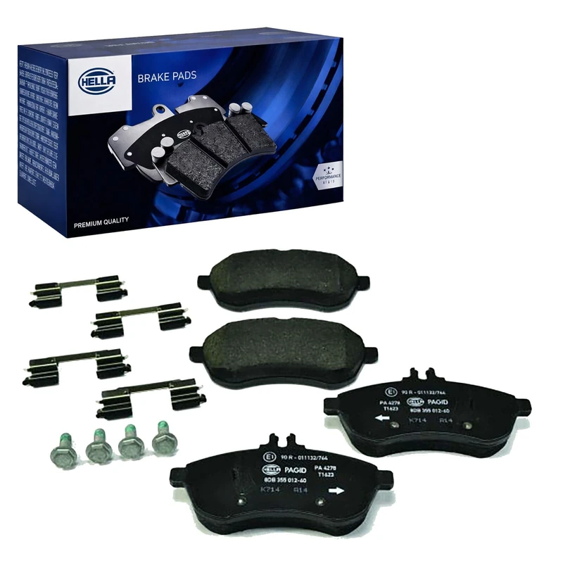 HELLA 8DB 355 012-601 Brake pad set - prepared for wear indicator - T1623 - for e.g. MERCEDES-BENZ