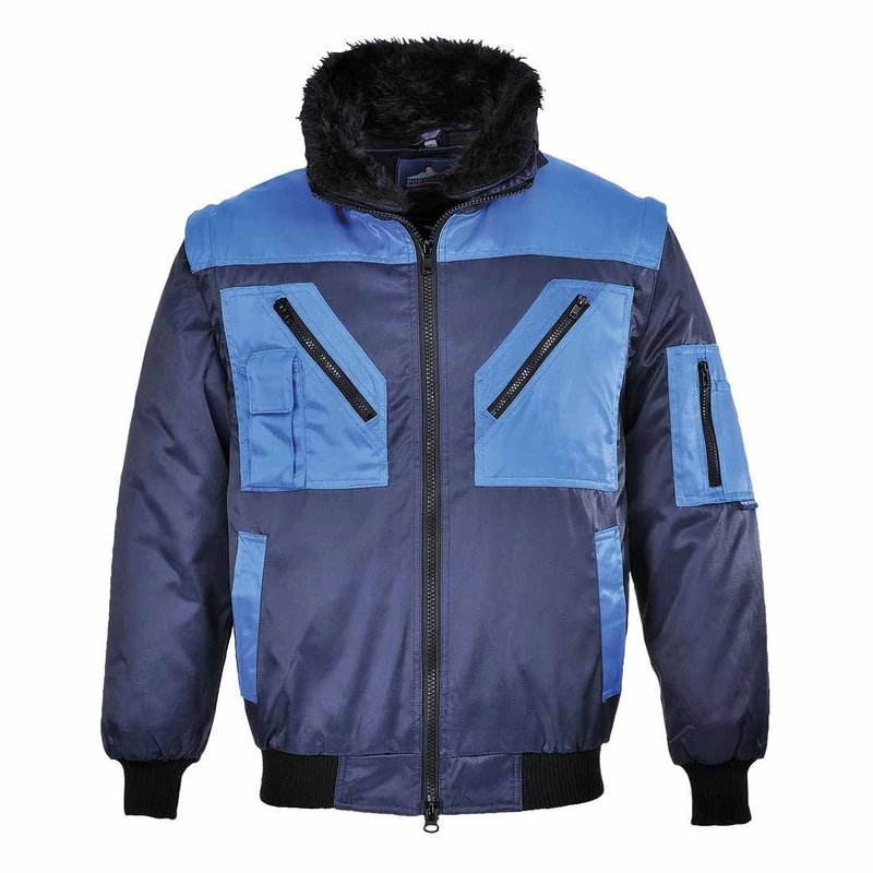Portwest Two Tone Pilot Jacket, Size: 4XL, Colour: Navy, PJ20NAR4XL