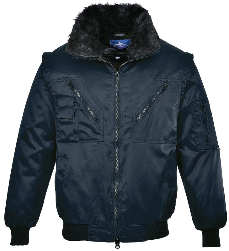 Portwest Pilot Jacket, Size: L, Colour: Navy, PJ10NARL - Image 1