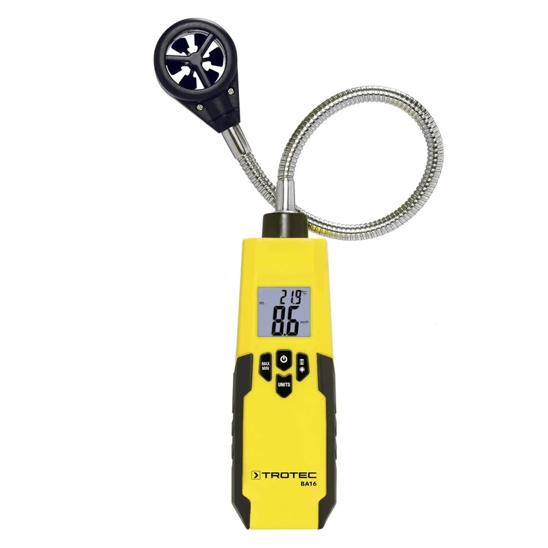 TROTEC BA16 Impeller Anemometer / measurement of air velocity , air temperature and air flow