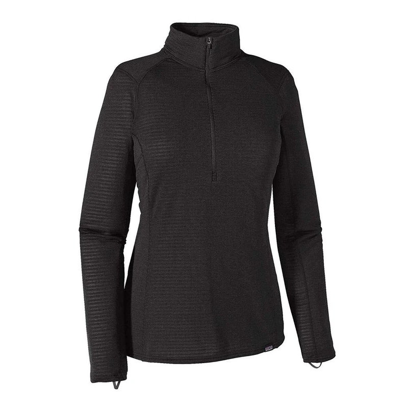 Patagonia Women's W's Cap TW Zip Neck Sweatshirt, Black, L - Image 1