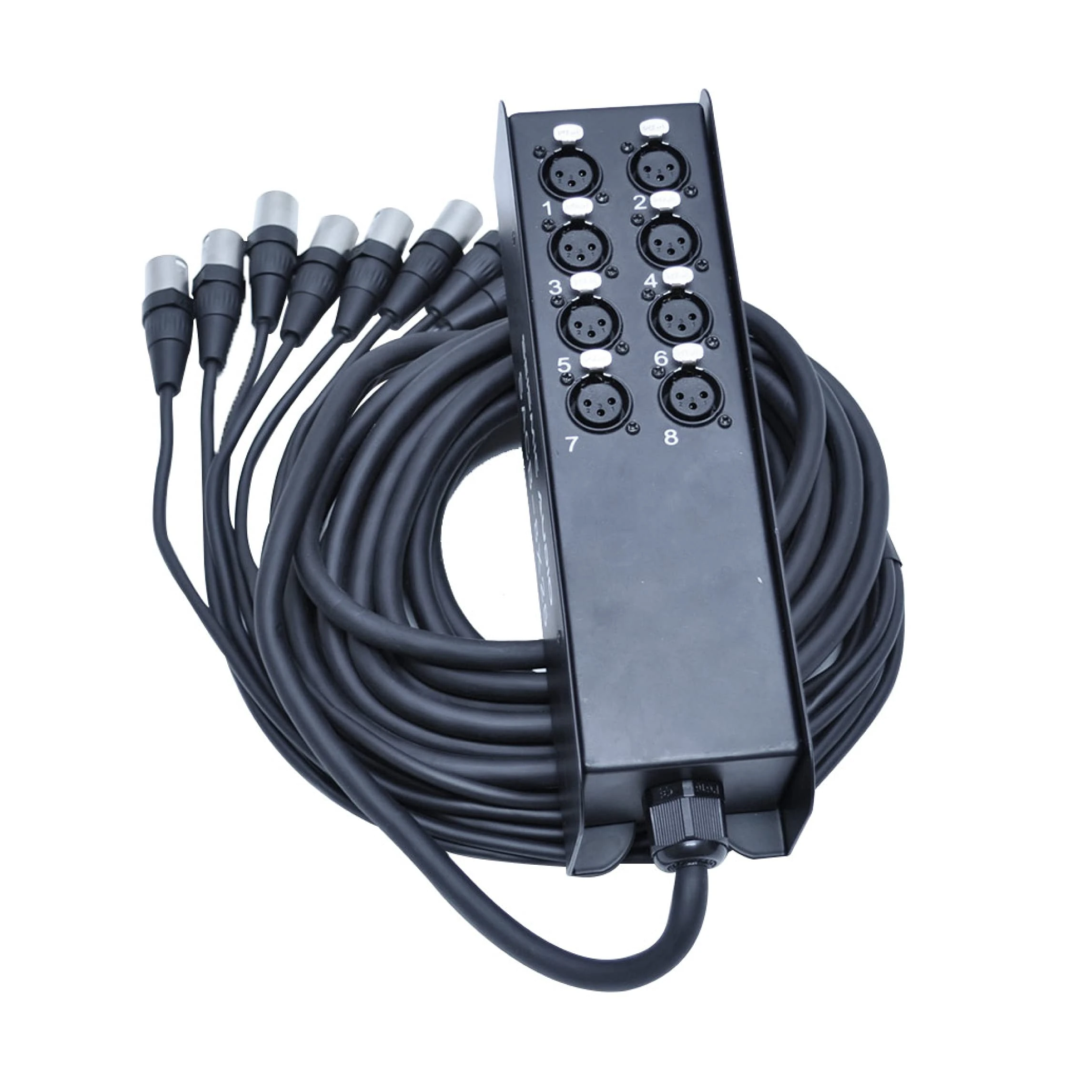 Seismic Audio SACB-8x25 8-Channel Low Profile XLR Send Sub Snake Cable, 25-Feet