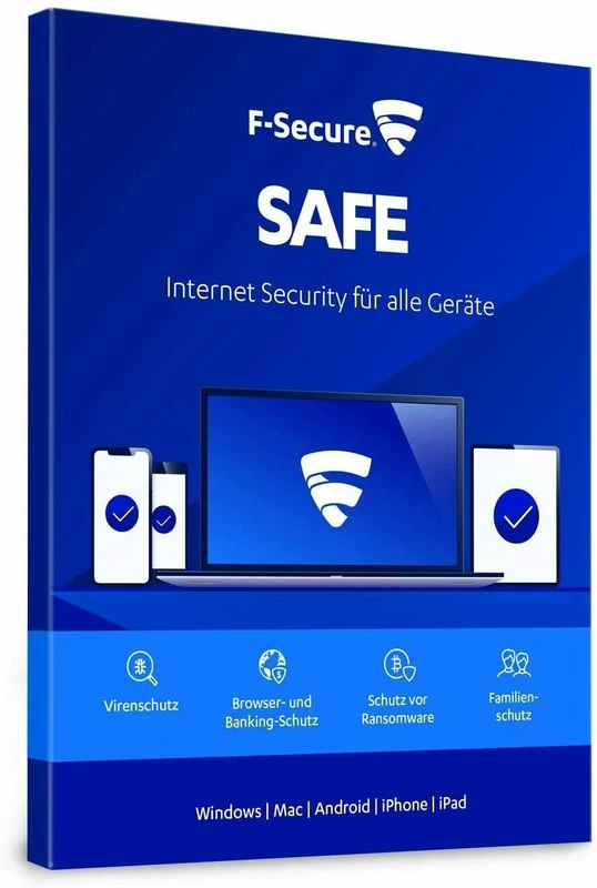 F-Secure Safe Internet Security Retail Box (1 Year, 5 Devices) (PC/Mac/Android) - Image 1