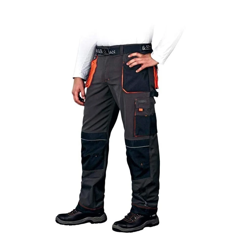 Leber&Hollman LH-FMN-T_SBP58 Formen Protective Trousers, Steel-Black-Orange, 58 Size