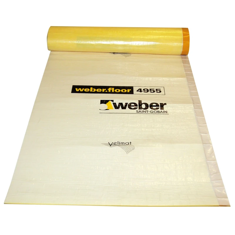 Acoustic underlay thin floor screed, rlx 30 m, Compatible with heated floors, Weberfloor 4955