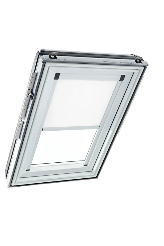 Original Roto Blackout Roller Blind ZRV Electric - Almost Full Blackout - Guide Rail White - Designo R6/R8, i8 and Classic 64/84 - Size 065/118 | 06/11 - Fabric Colour White - Image 1