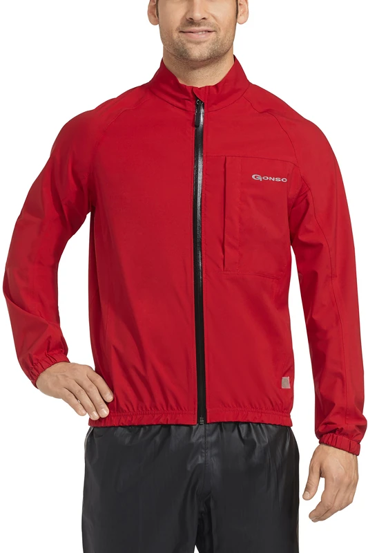 Gonso Men's Rain Jacket Temo, Men, Jacket, Allwetter Jacke Temo, Fire, XXXL - Image 1