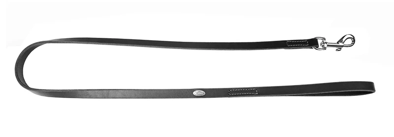 Dingo Soft Leather Dog Leash 120 cm Long, Strong and Gentle, HANDMADE Black 11302