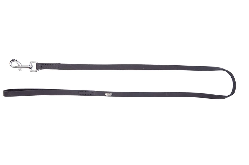 Dingo Soft Leather Dog Leash 120 cm Long, Strong and Gentle, HANDMADE Black 11301