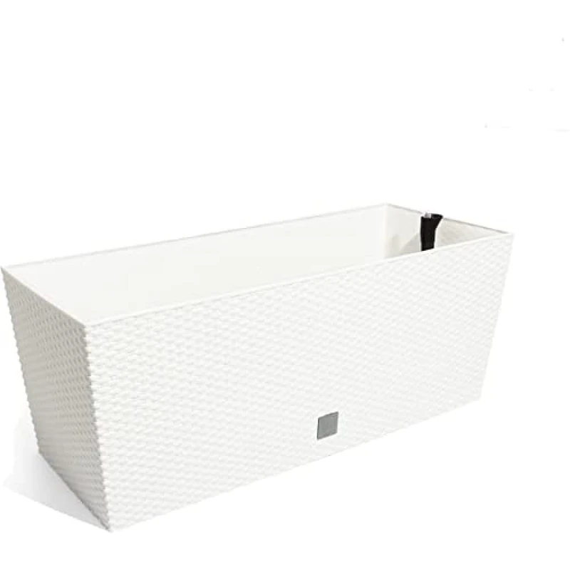 Prosper Plast DRTC800-S449 80 x 33 x 32 cm Rato Case Flowerpot - White (6-Piece)