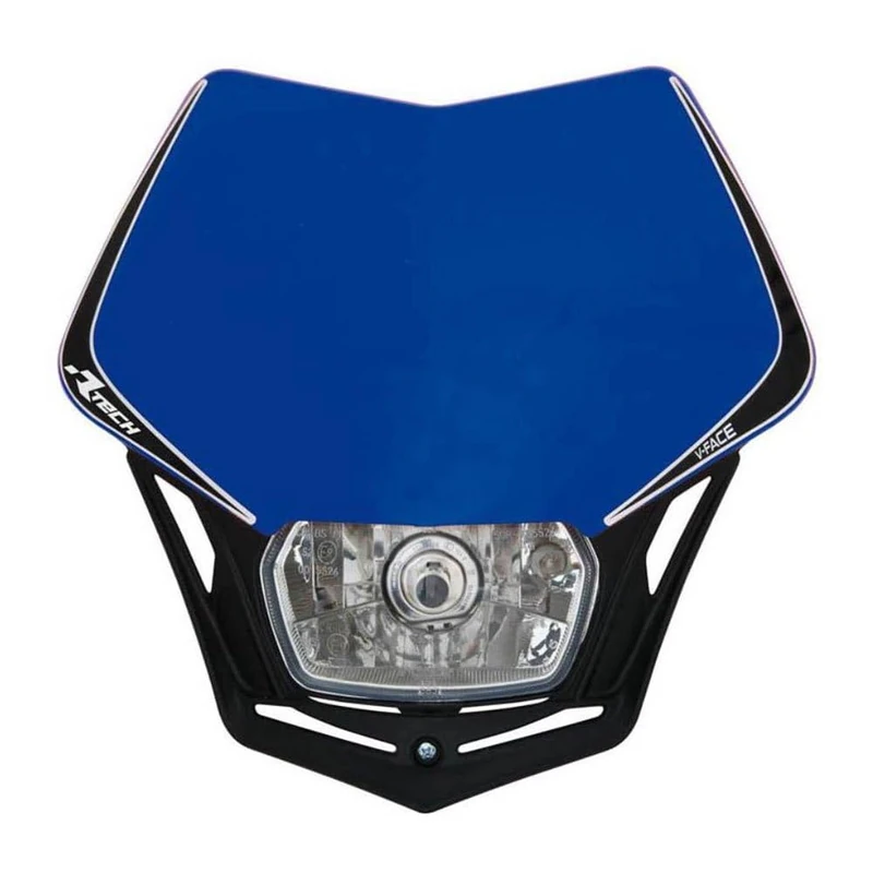 RTECH Enduro Racetech V-Face Headlight Plate Blue