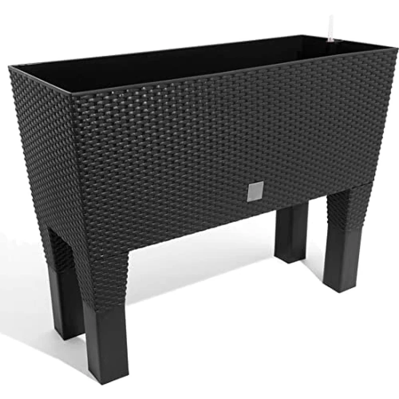 Prosper Plast DRTC800H-S433 80 x 33 x 62 cm Rato Case High Flowerpot - Anthracite (4-Piece)