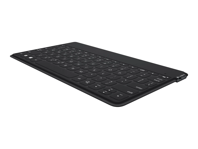 Logitech Keys-To-Go Wireless Bluetooth Keyboard For iPhone, iPad, Smartphone, Tablet, Android, Windows, Apple TV, Ultra-Thin, Ultra-Light, Short-Cut Keys QWERTY Scandinavian Layout - Black