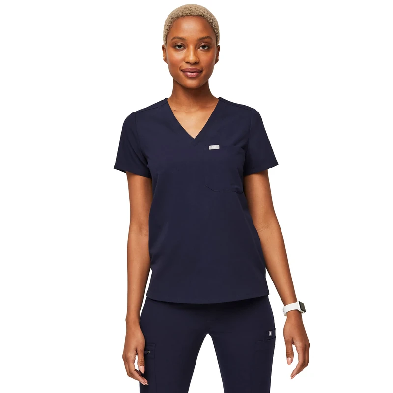 FIGS Women's Catarina Medical Slip-On Shirt (Pack of 1), Navy, XXS
