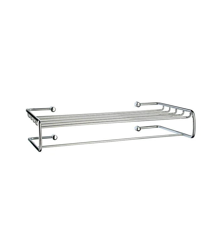 Smedbo DK1050 Sideline Towel Shelf with Rail, Polished Chrome