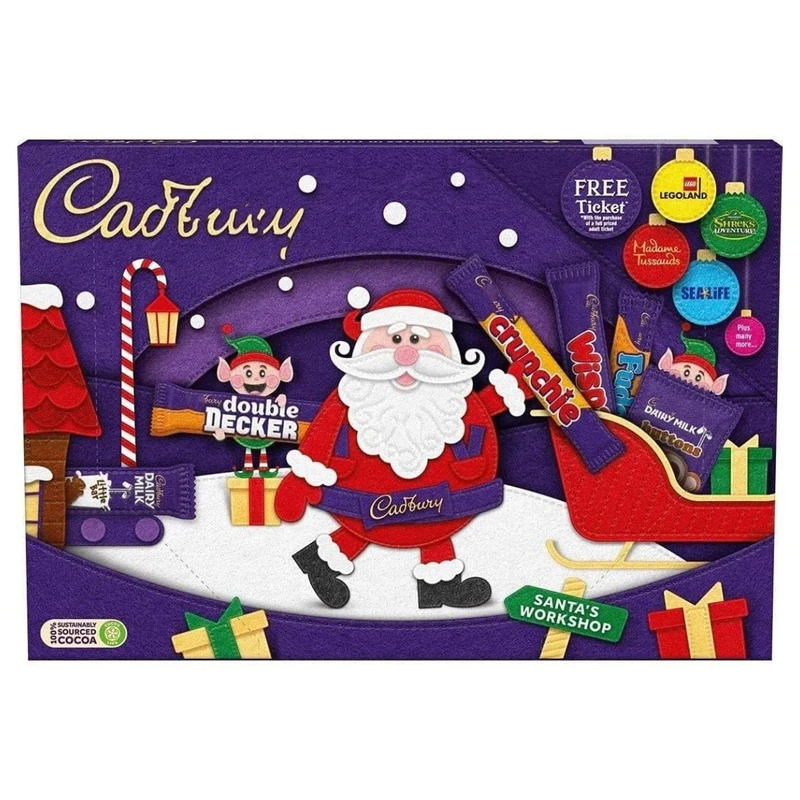 Cadbury Christmas Chocolate Selection Medium Box 145 g (Pack of 8)