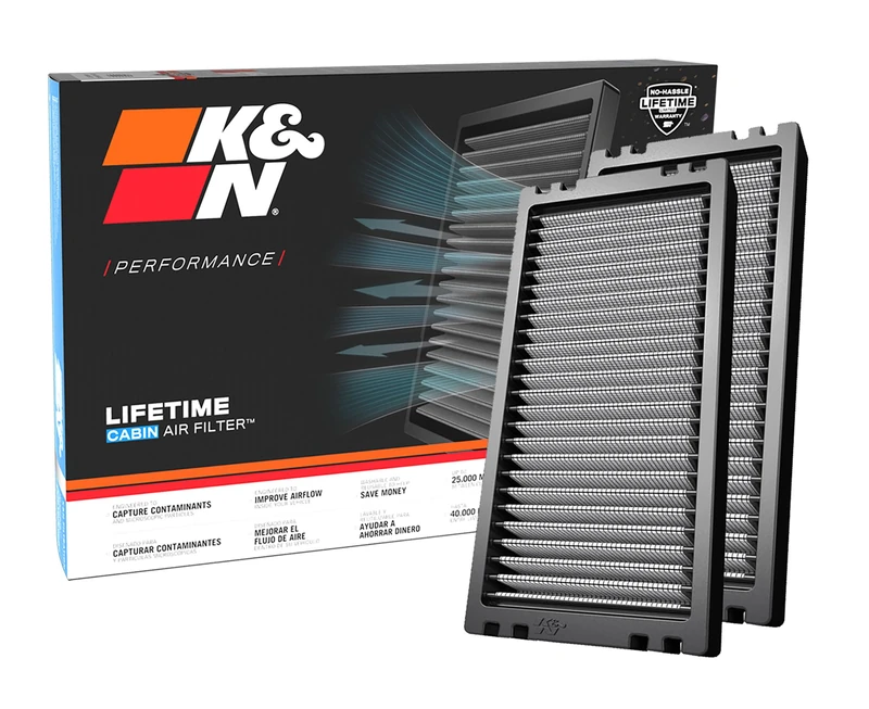 K&N Cabin Air Filter (2 pieces) compatible with Nissan, Suzuki (VF1001)
