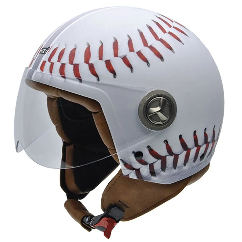NZI Zeta Graphics Motorcycle Helmet, Baseball, 55-56