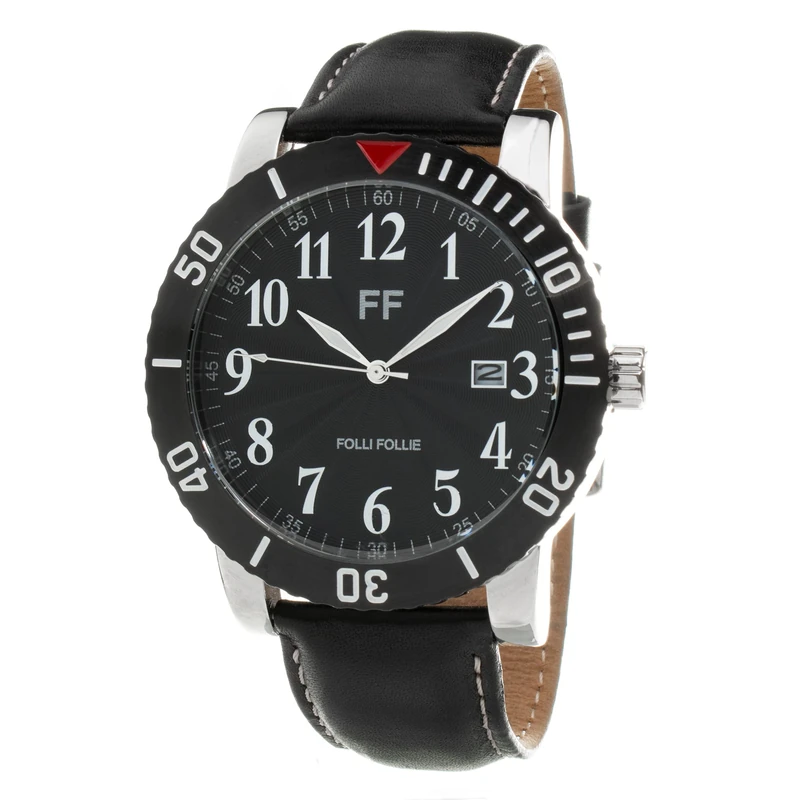 Folli Follie Watch Analogue Display and Leather Strap WT0T009SDK - Image 1